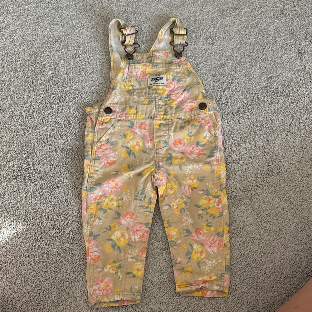OshKosh B'gosh Floral Kids One Piece - Pink and Yellow
